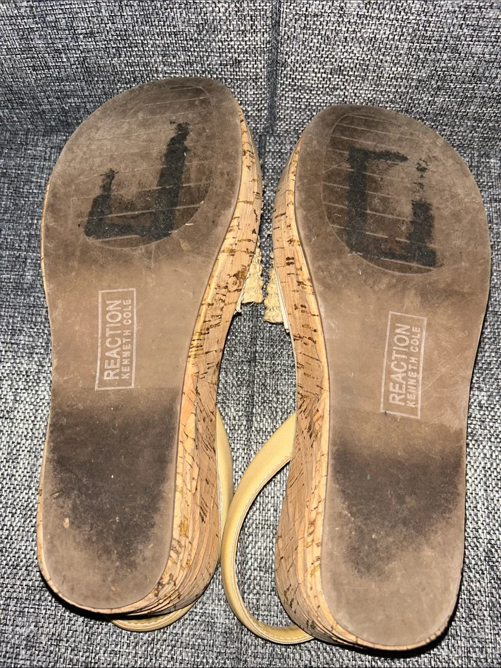 Reaction Kenneth Cole Natural Beige Woven Slingback Espadrilles